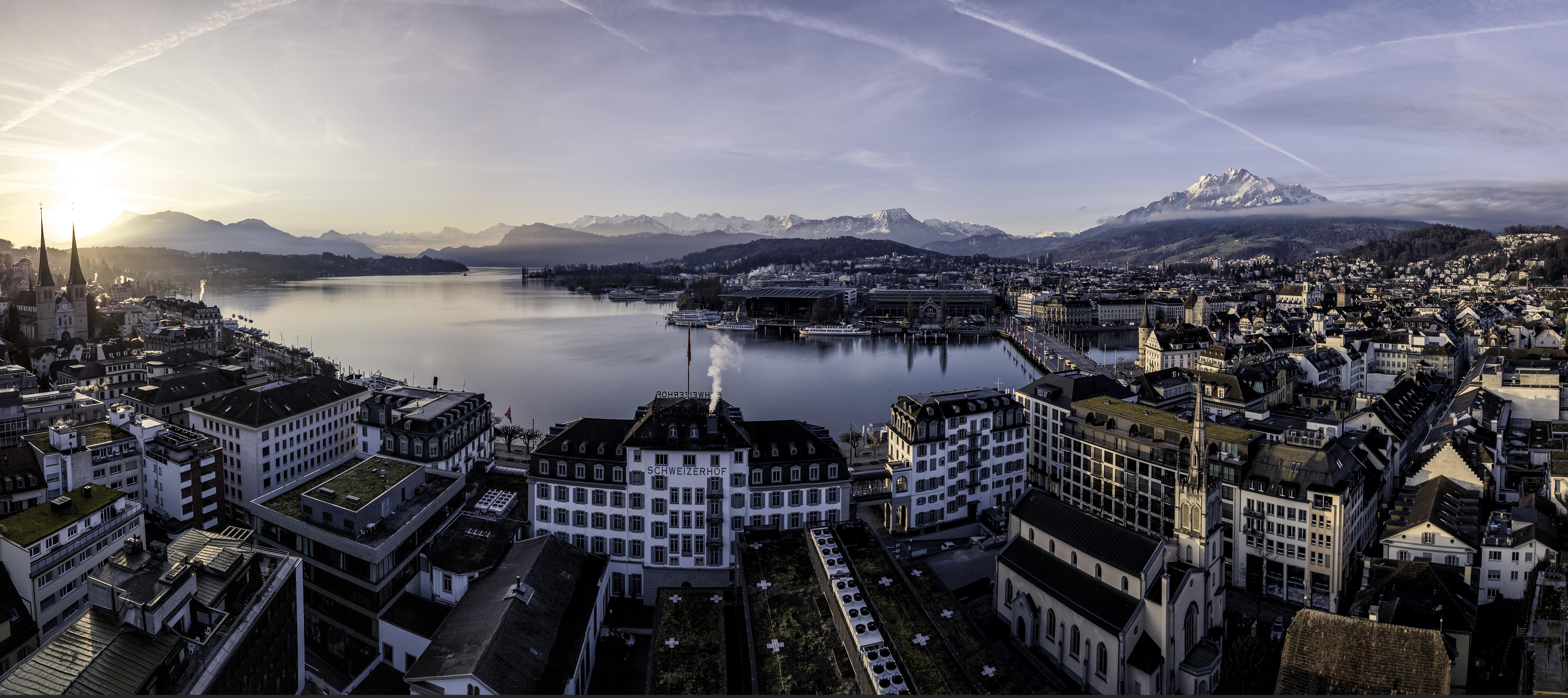 Hotel Schweizerhof Luzern Luaran gambar Lake Lucerne